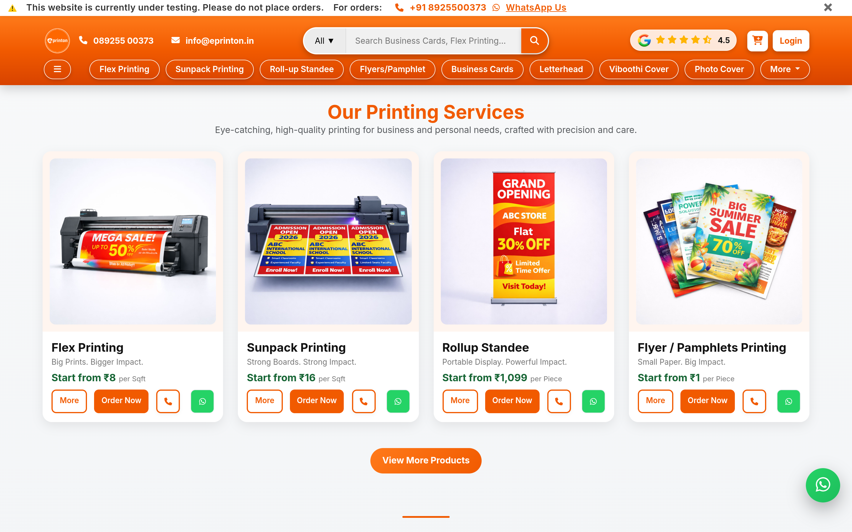 Peral Builders and promotors smart page sample