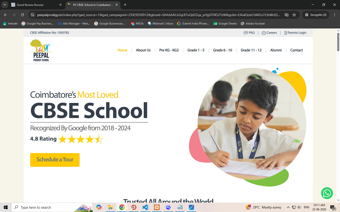 SBSE School business website design